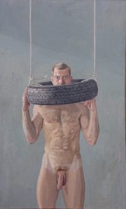 Man with Tire