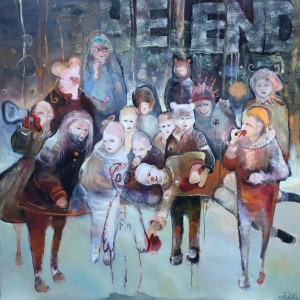 Juliane Hundertmark The End 2013 150 x 140 cm mixed media on canvas