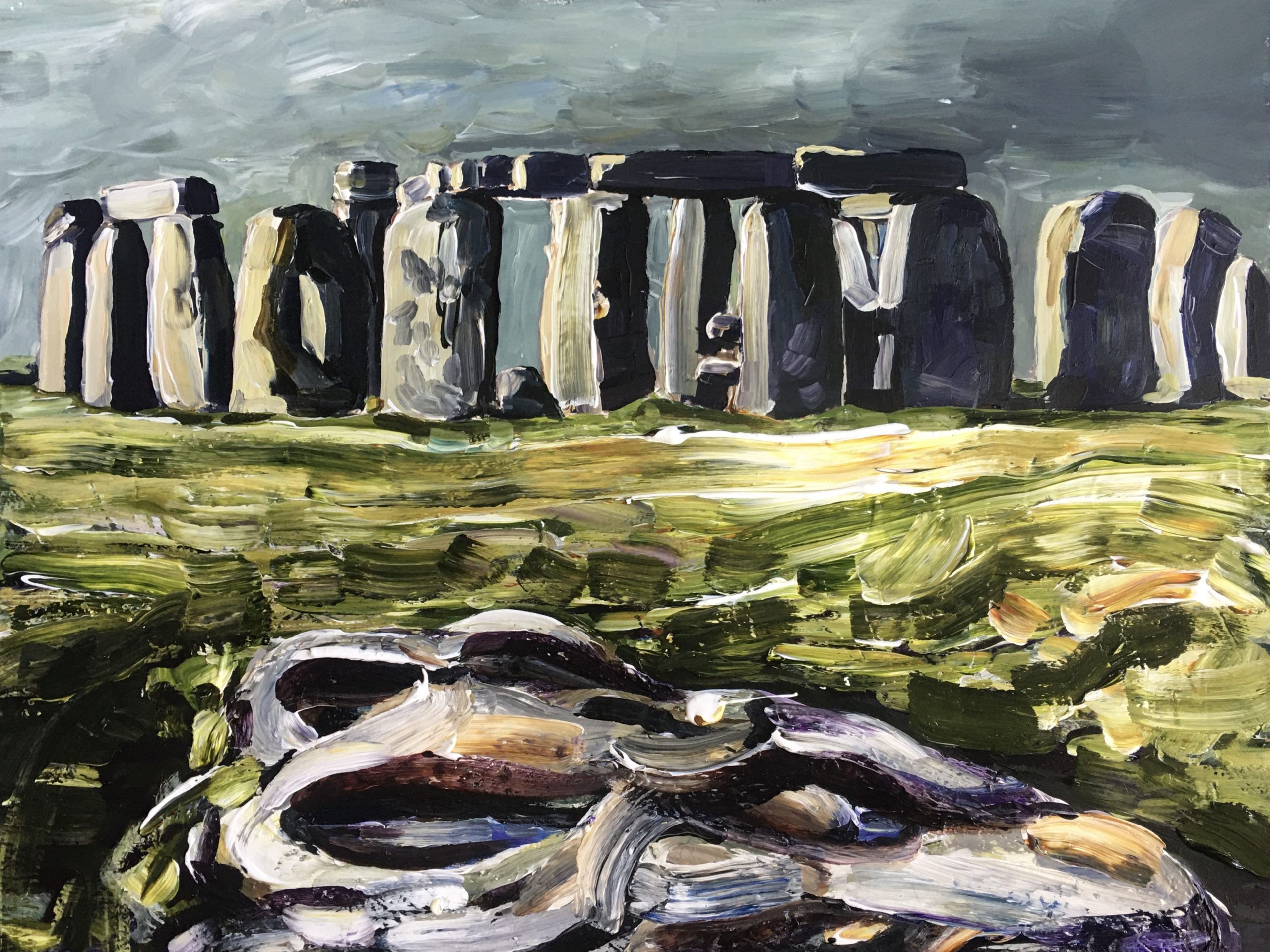 Weston Lulworth Artworks For Sale: Stonehenge after the rain